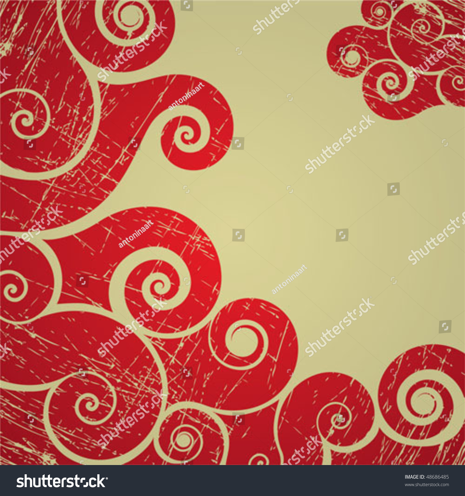 Red Swirl Background Stock Vector Illustration 48686485 : Shutterstock