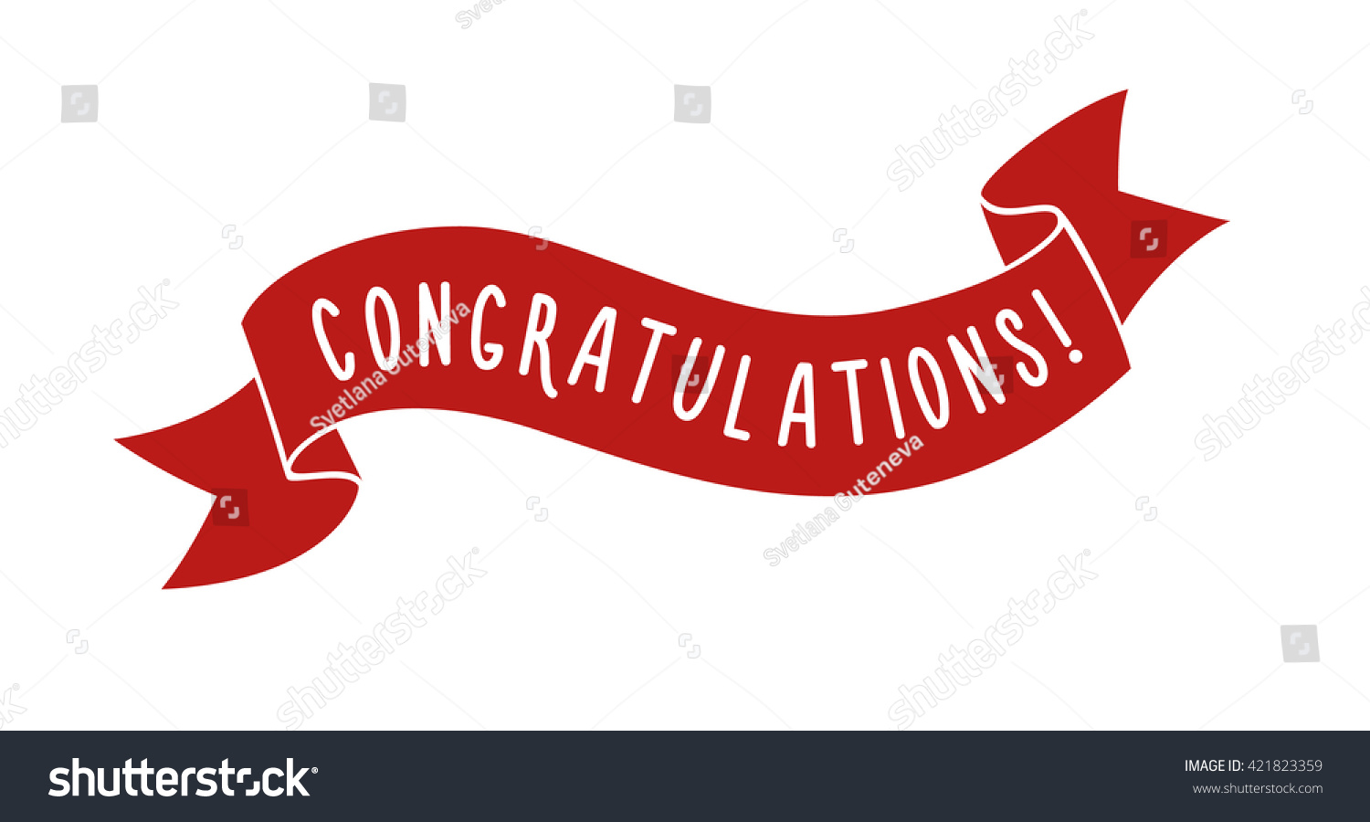 Red Vector Ribbon Congratulations Header Illustration 421823359 Shutterstock 4692