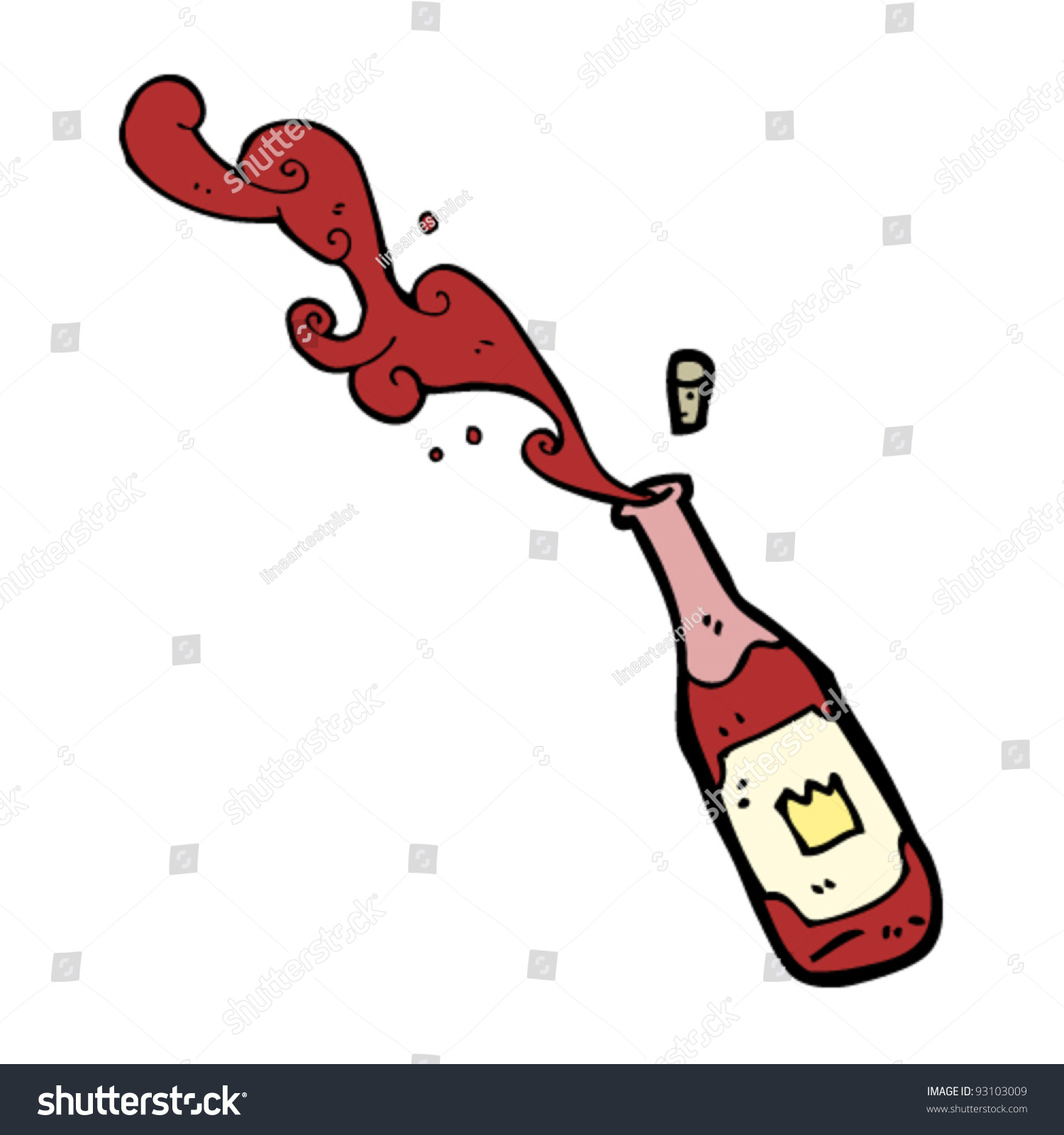 Red Wine Cartoon Stock Vector 93103009 - Shutterstock