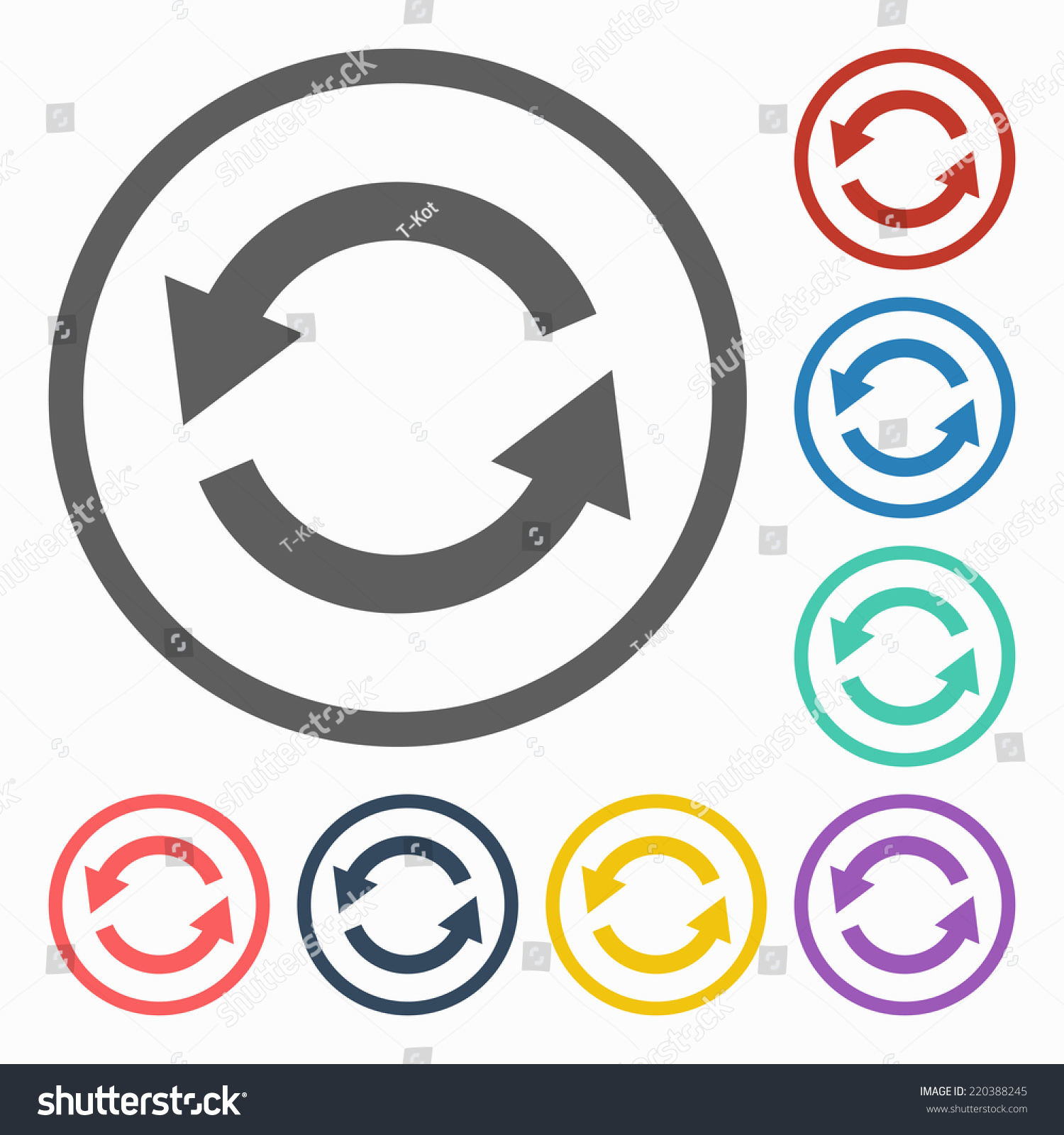 Refresh Icon Stock Vector 220388245 - Shutterstock