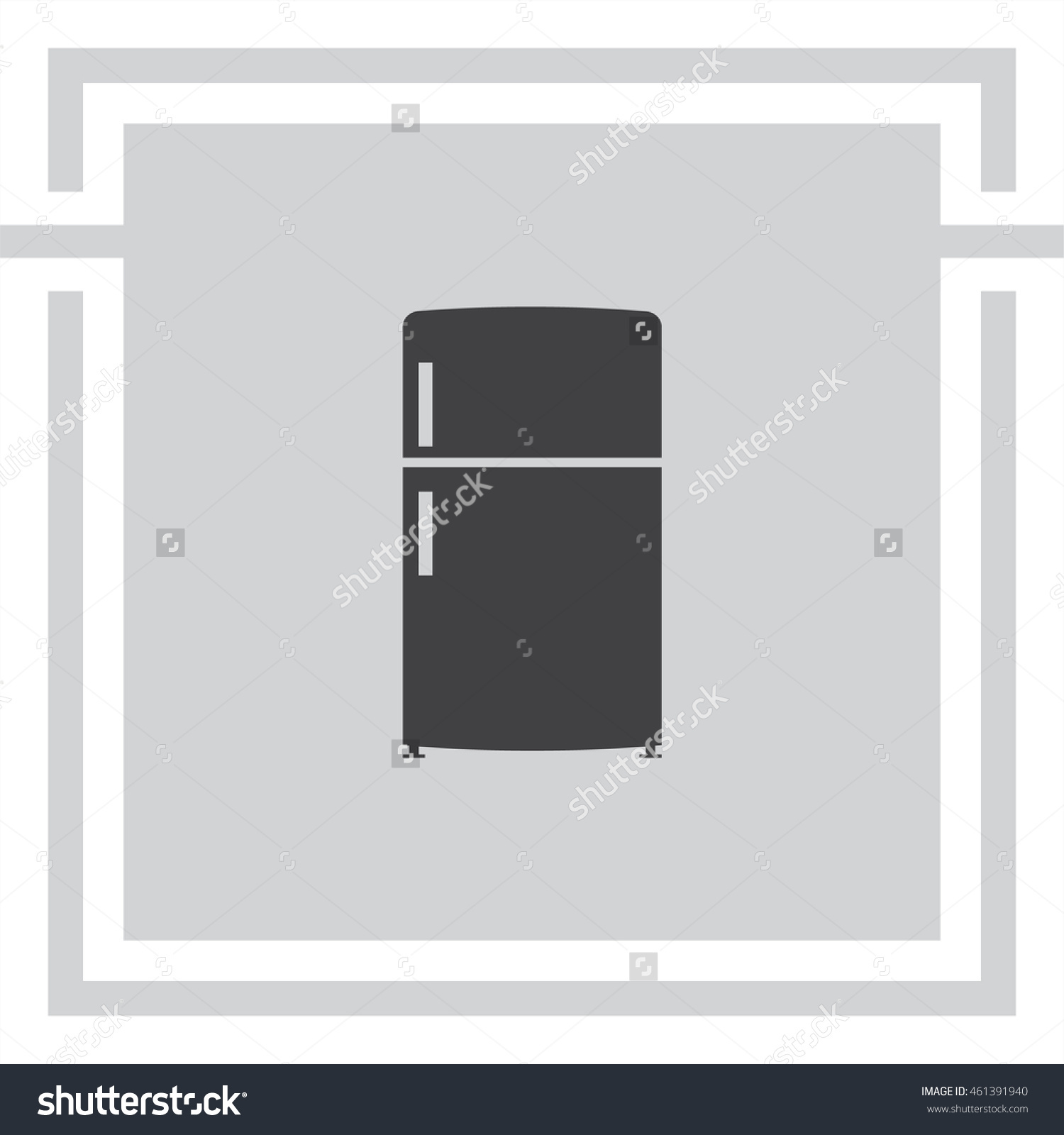 Refrigerator vector icon Fridge sign Kitchen refrigeration device symbol Refrigerator vector icon Fridge sign Kitchen refrigeration device symbol