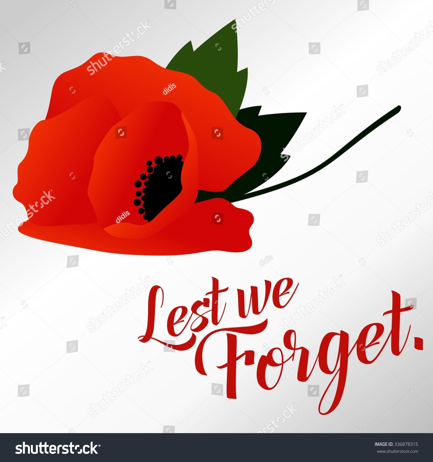 Remembrance Day Vector Template - 336878315 : Shutterstock