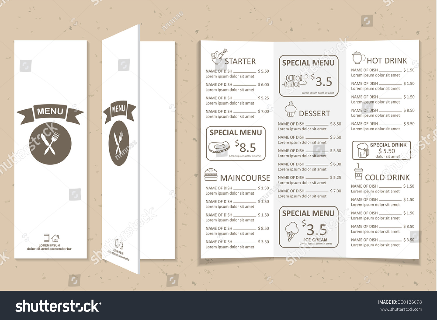 141 294 Simple Restaurant Menu Images Stock Photos Vectors