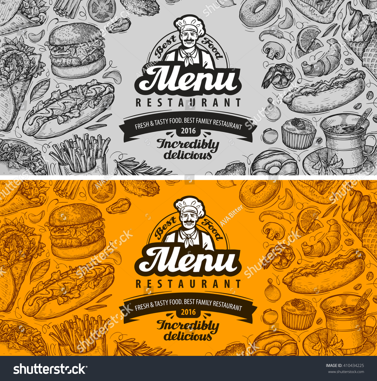 restaurant cafe menu template design hand drawn sketch food restaurant cafe menu template design hand drawn sketch food