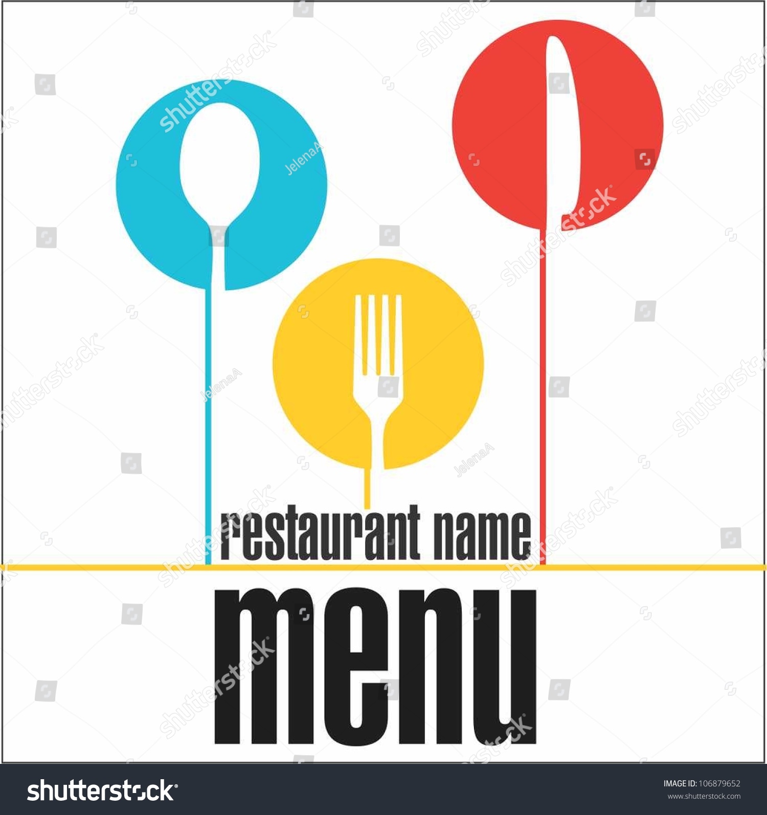 Restaurant Menu Stock Vector 106879652 - Shutterstock