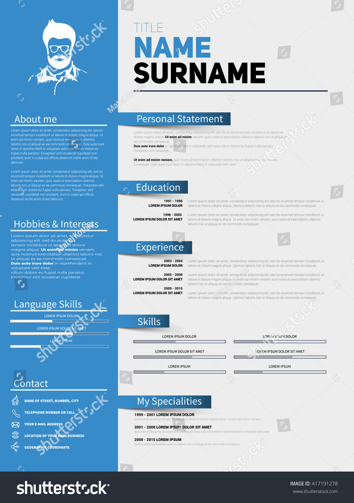 resume minimalist cv  resume template with simple design