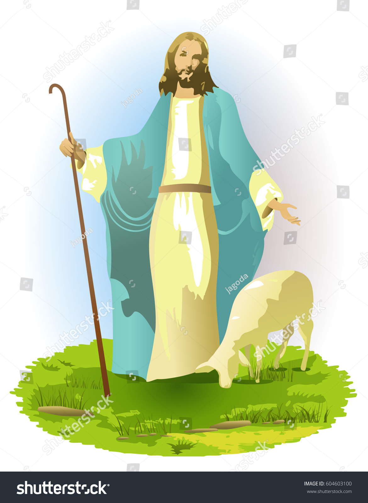 Resurrected Jesus Christ Lamb Stock Vector Royalty Free