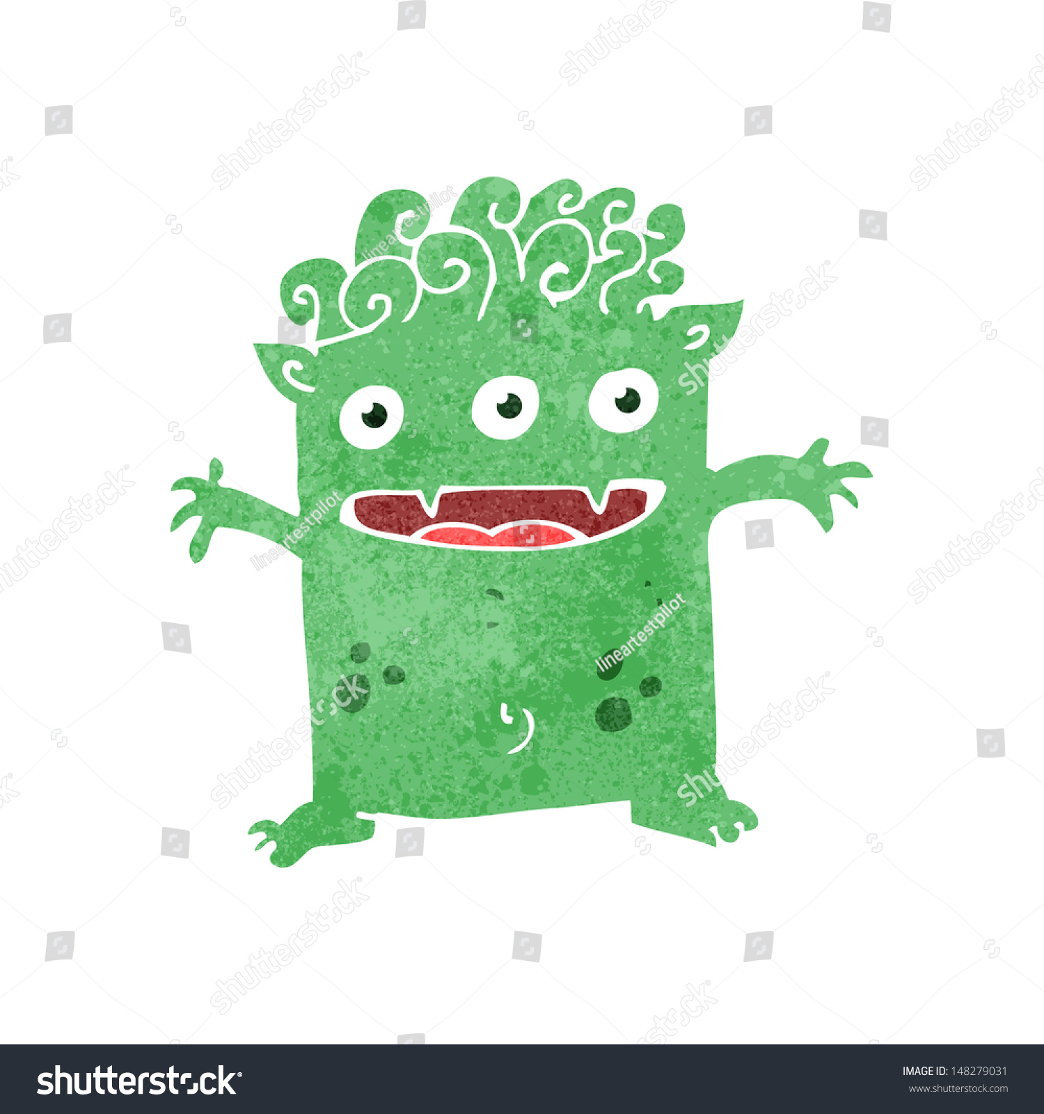 retro cartoon funny alien retro cartoon funny alien