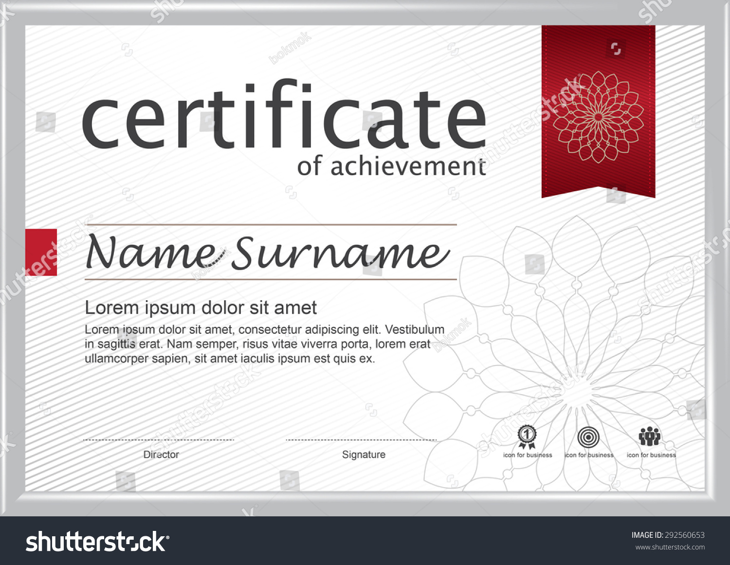 retro horizontal certificate with white frame certificate template retro horizontal certificate with white frame certificate template