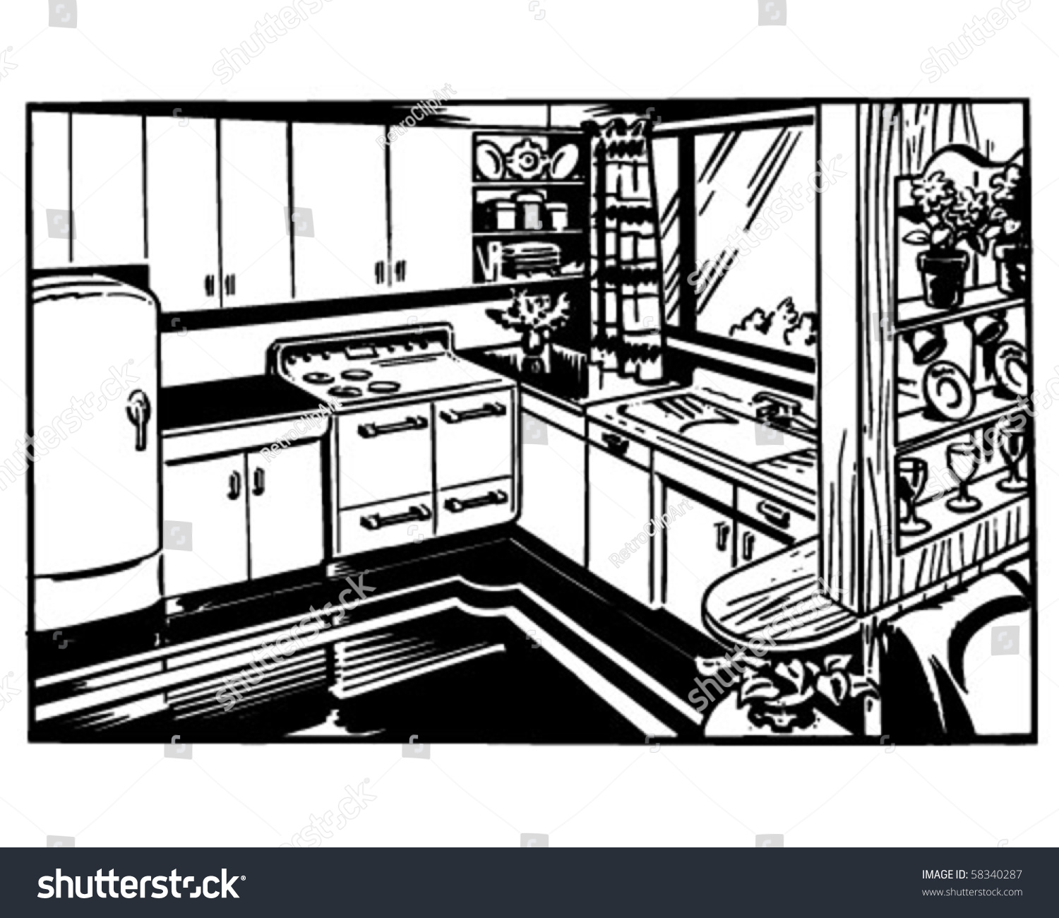 clipart of kitchen - photo #32