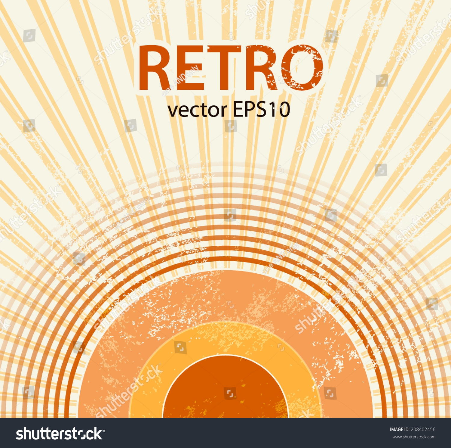 Retro Starburst Stock Vector 208402456 - Shutterstock