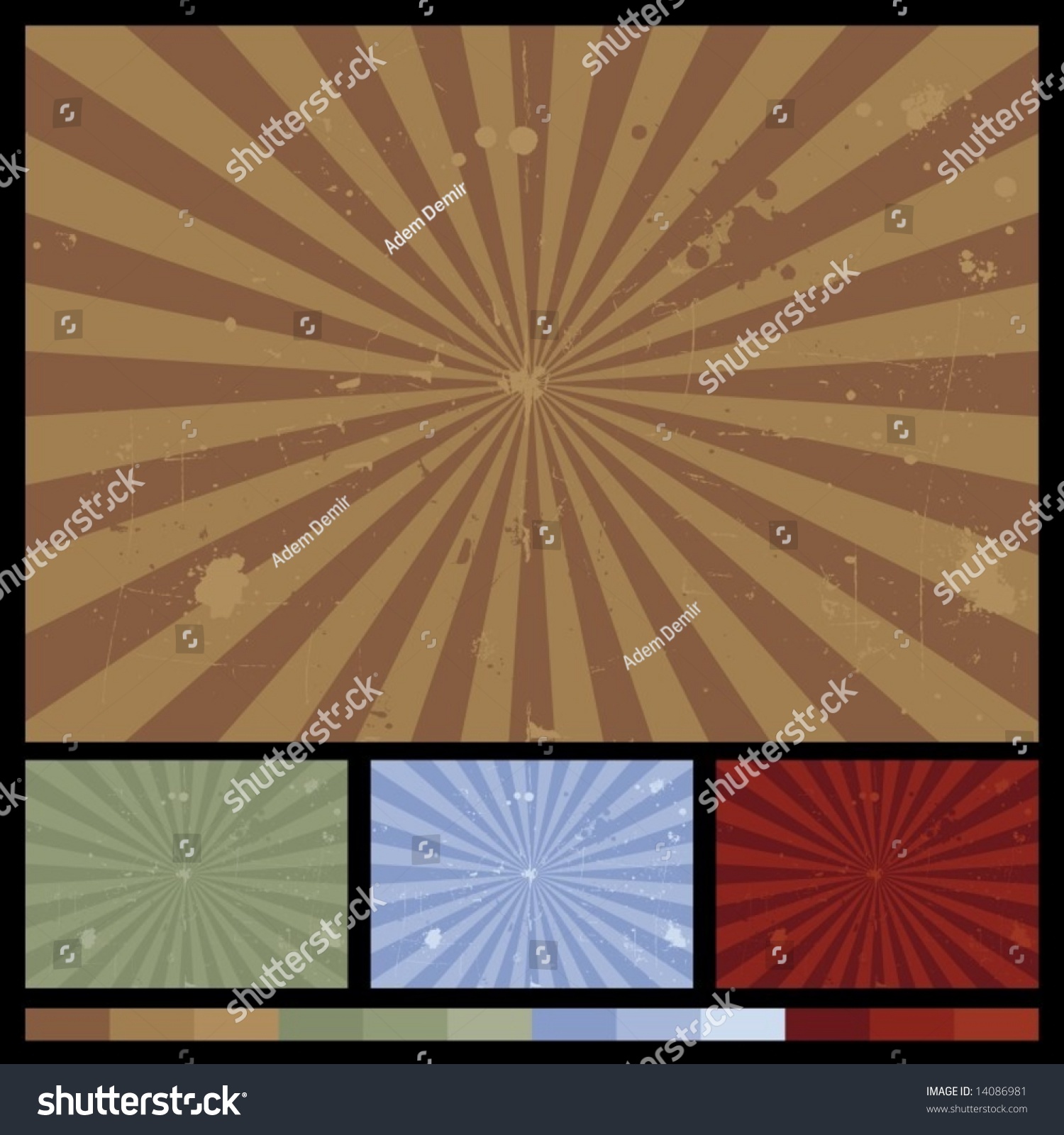 Retro Starburst Backgrounds. Stock Vector Illustration 14086981