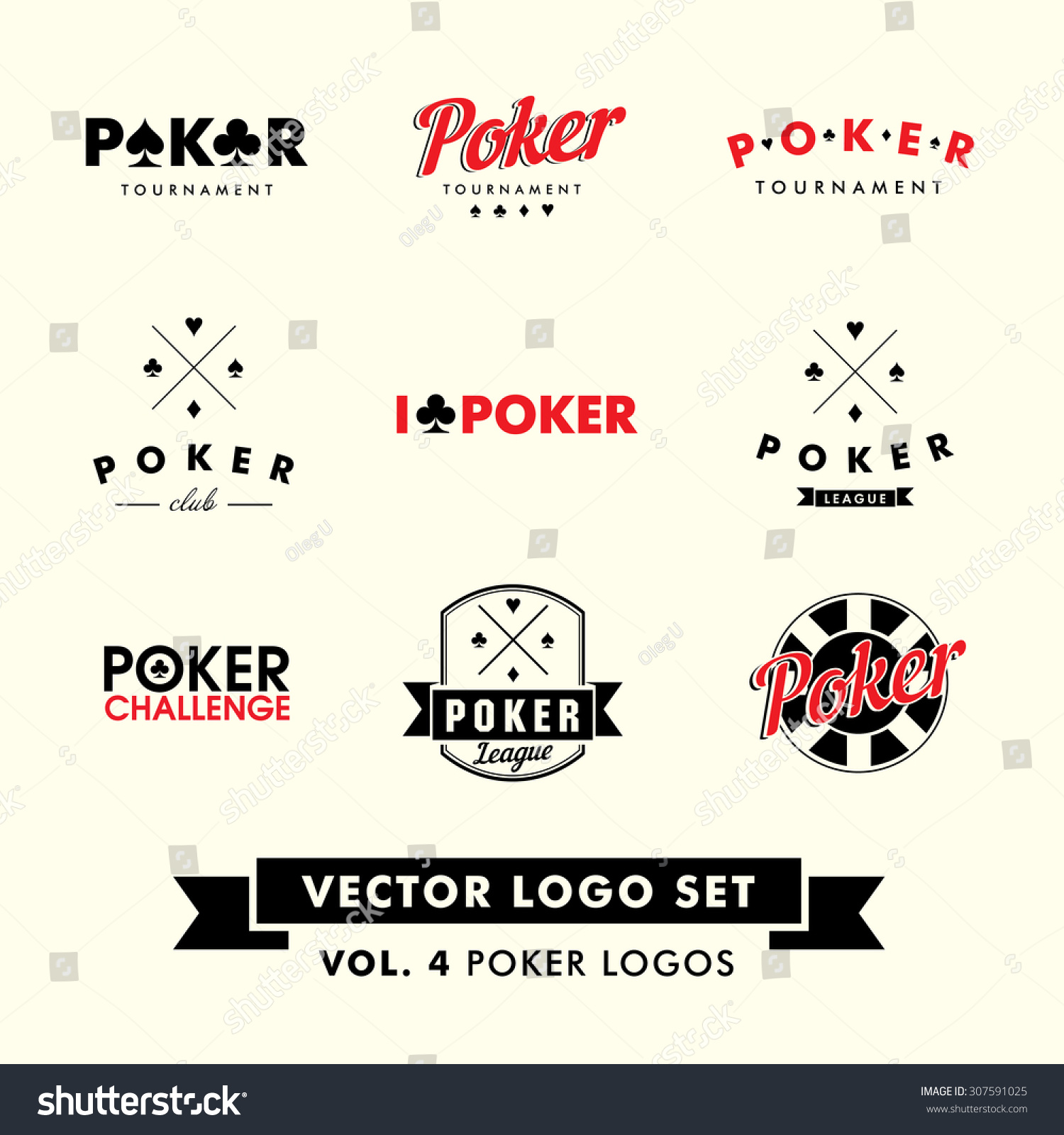 Retro poker set