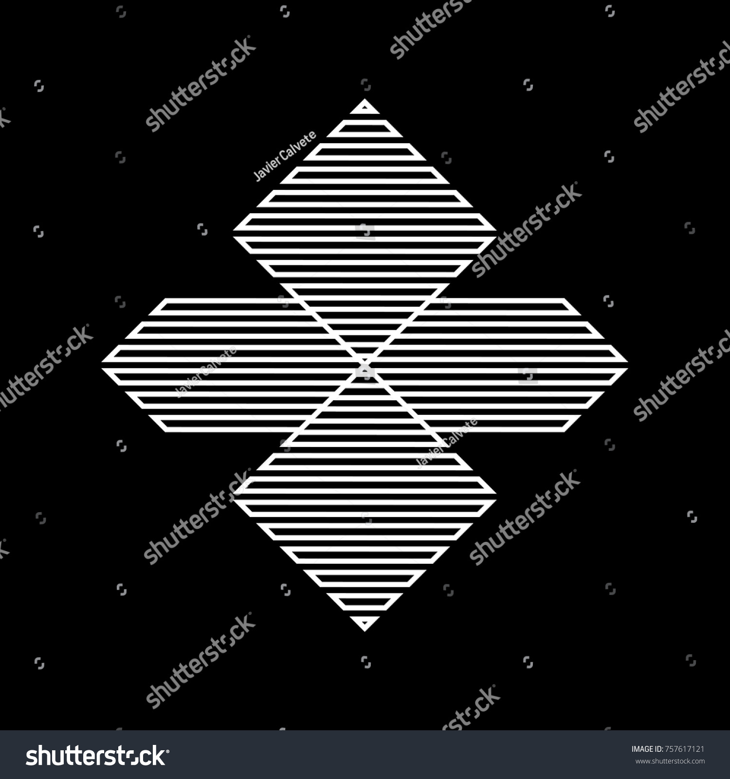 Rhombus Logo Lines Group Emblem Stock Vector Royalty Free