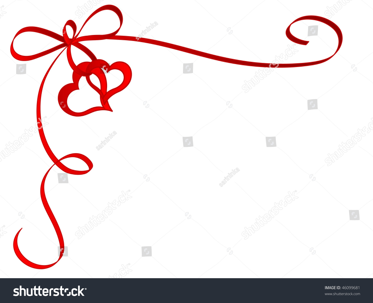 Ribbon With Heart - Vector Illustration - 46099681 : Shutterstock