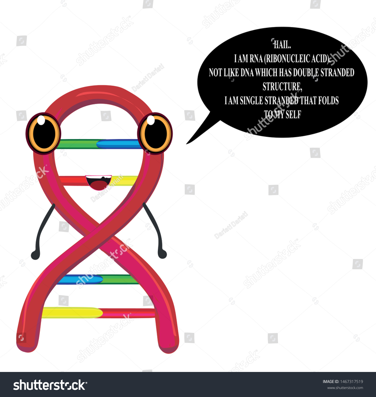 Ribonucleic Acid Rna Polymeric Molecule Essential Stock Vector Royalty