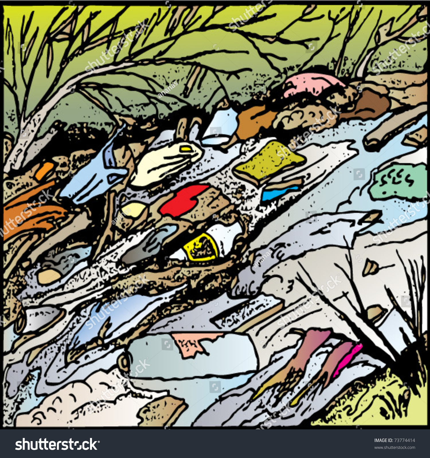 polluted river clipart - photo #3