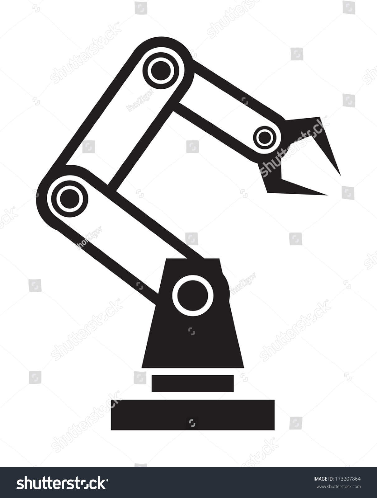 Robot Hand Stock Vector Illustration 173207864 : Shutterstock