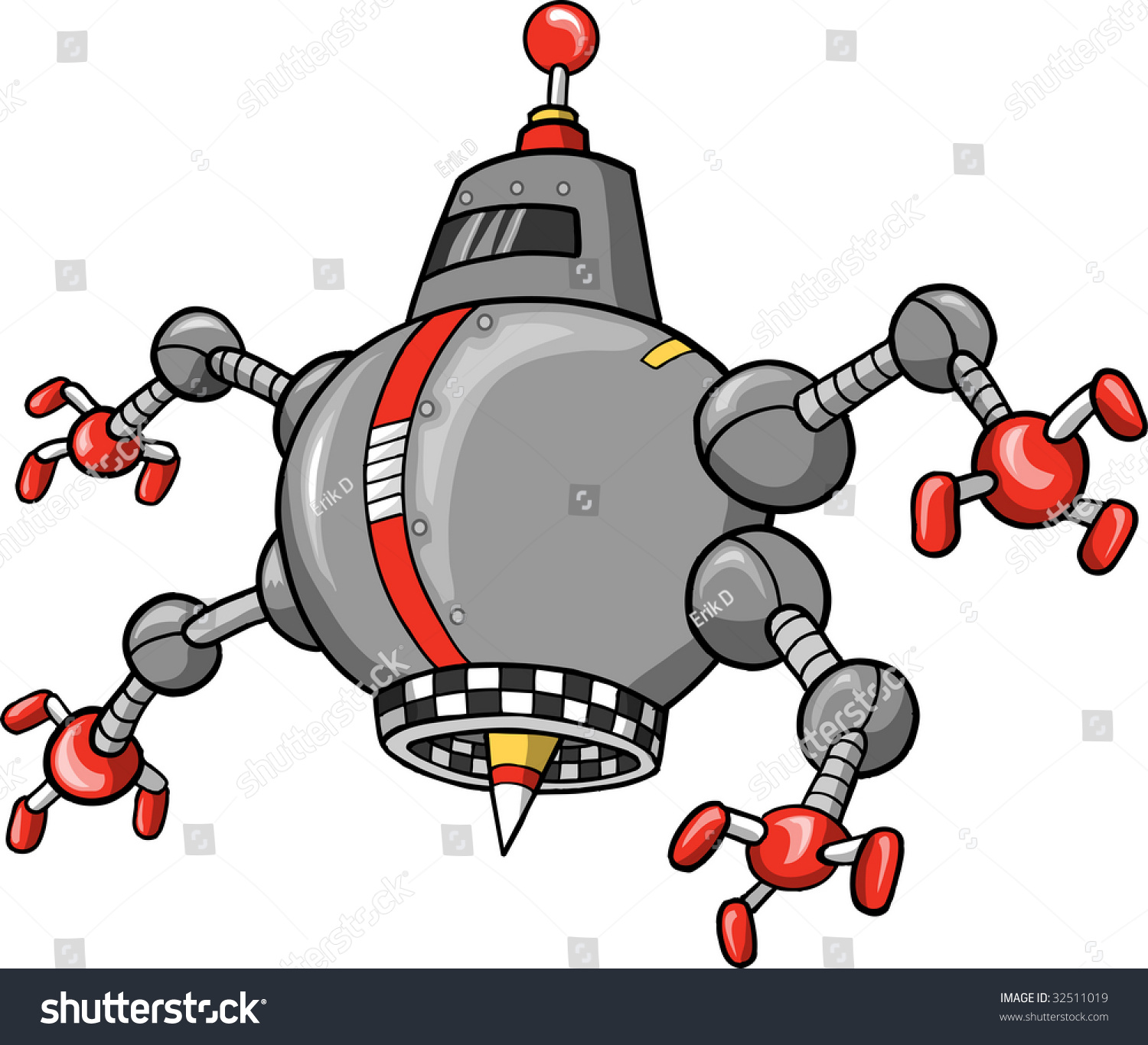 Robot Vector Illustration Stock Vector 32511019 - Shutterstock