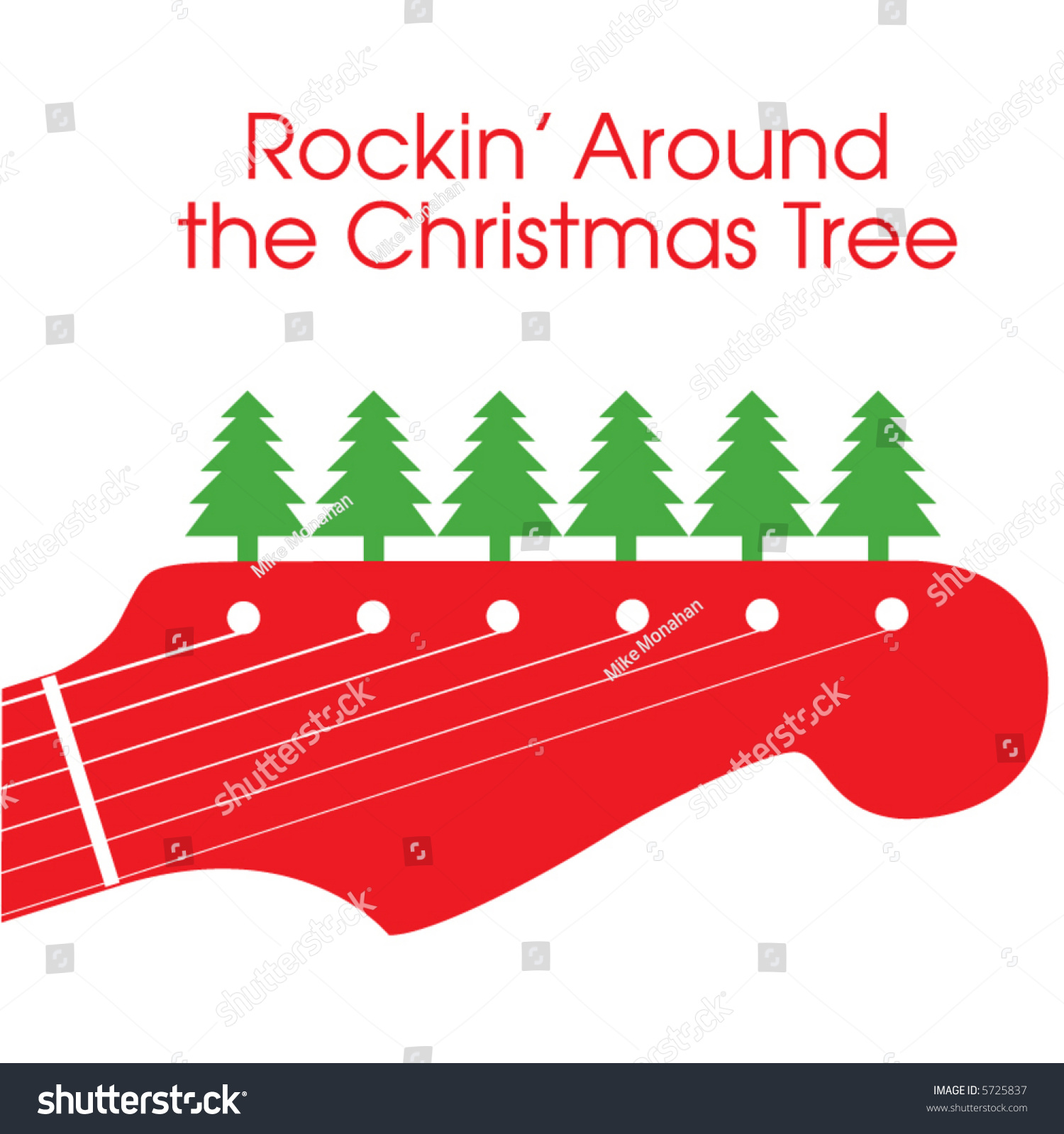 Around Christmas Tree Stock Vector 5725837 - Shutterstock