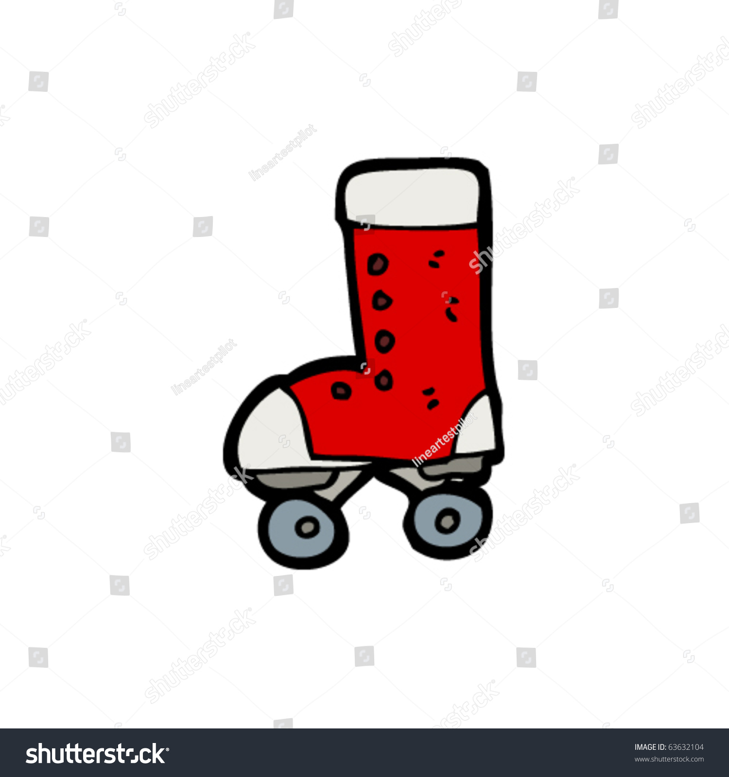 Roller Skate Cartoon Stock Vector Illustration 63632104 : Shutterstock