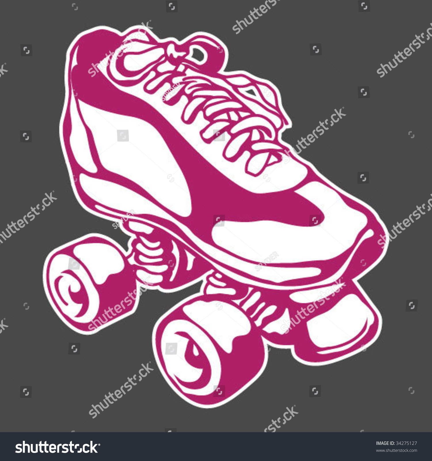 Roller Skates Stock Vector Illustration 34275127 : Shutterstock