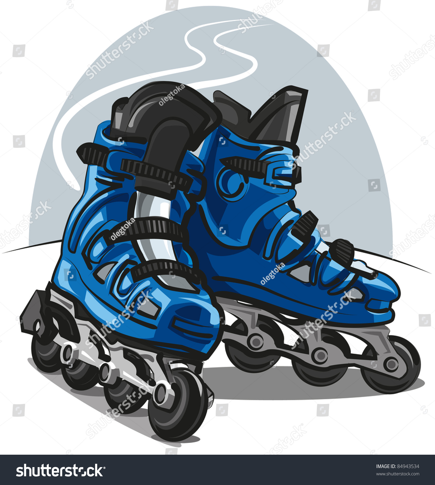 Roller Skates Stock Vector 84943534 - Shutterstock