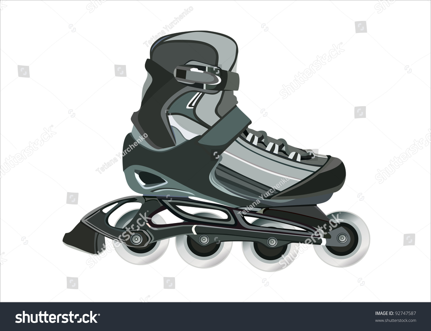 Roller Skates Stock Vector Illustration 92747587 : Shutterstock