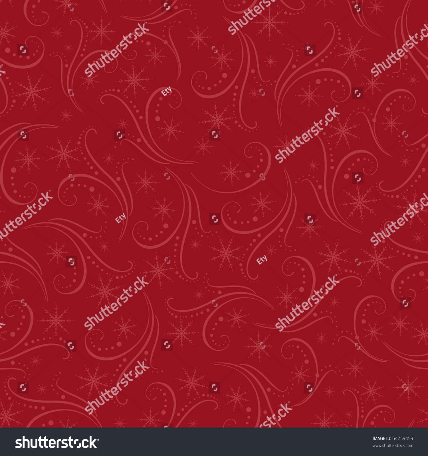 Romantic Winter Christmas Seamless Background (Eps10) Stock Vector