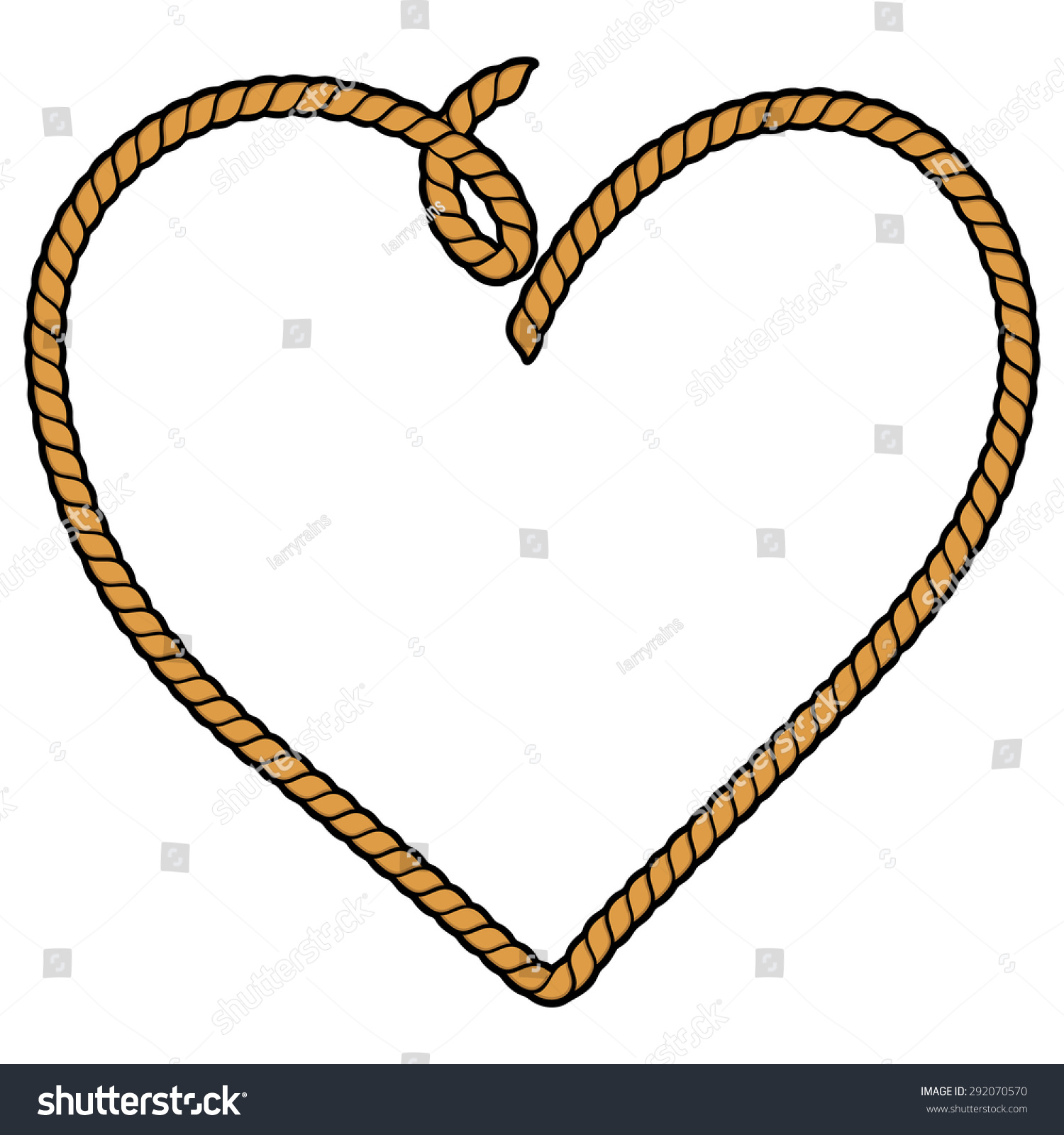 Rope Heart Stock Vector Illustration 292070570 : Shutterstock