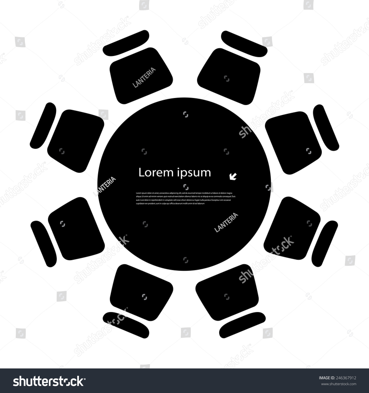 Round Table Stock Vector 246367912 : Shutterstock