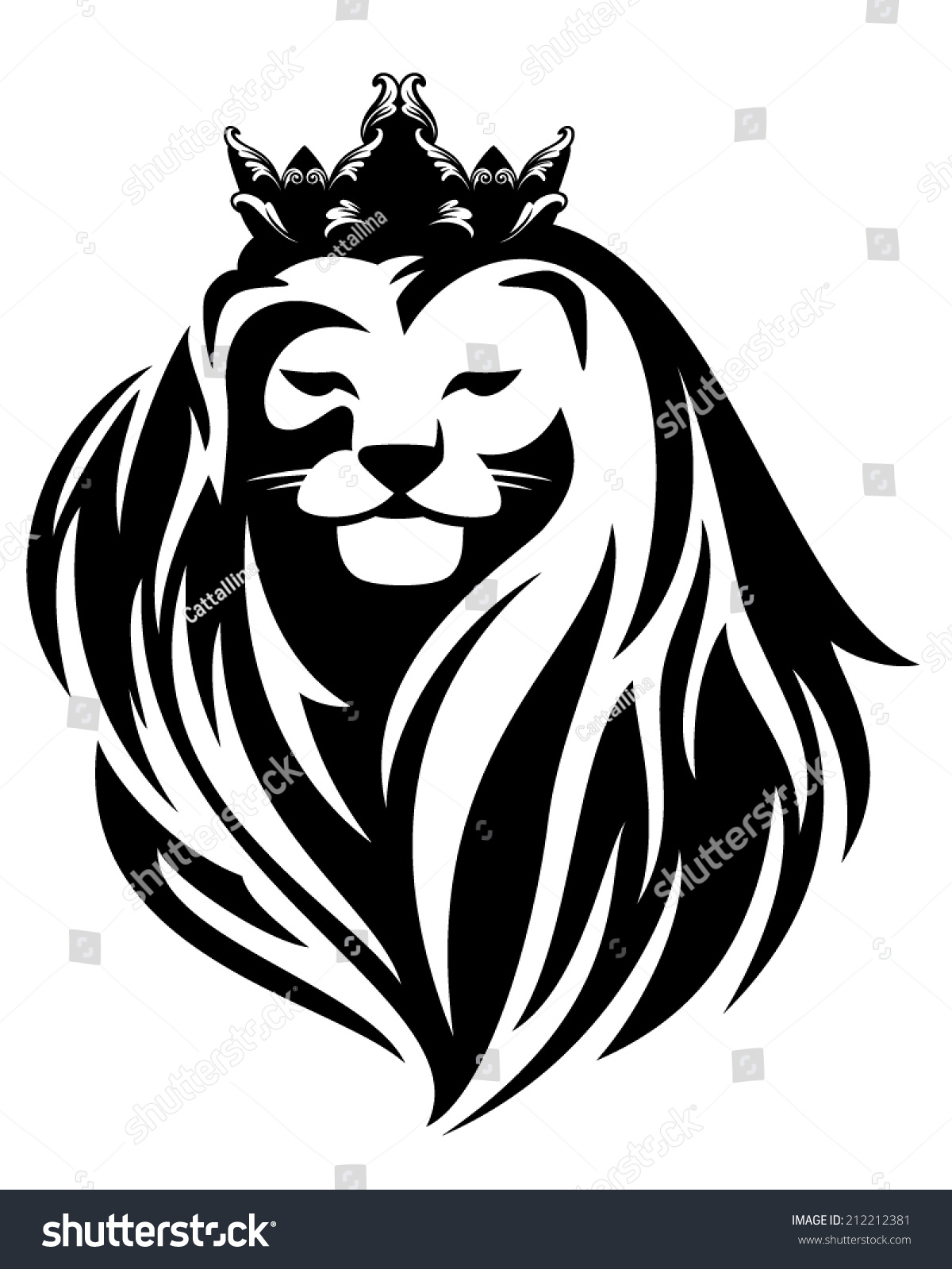 lion with crown clipart - photo #25