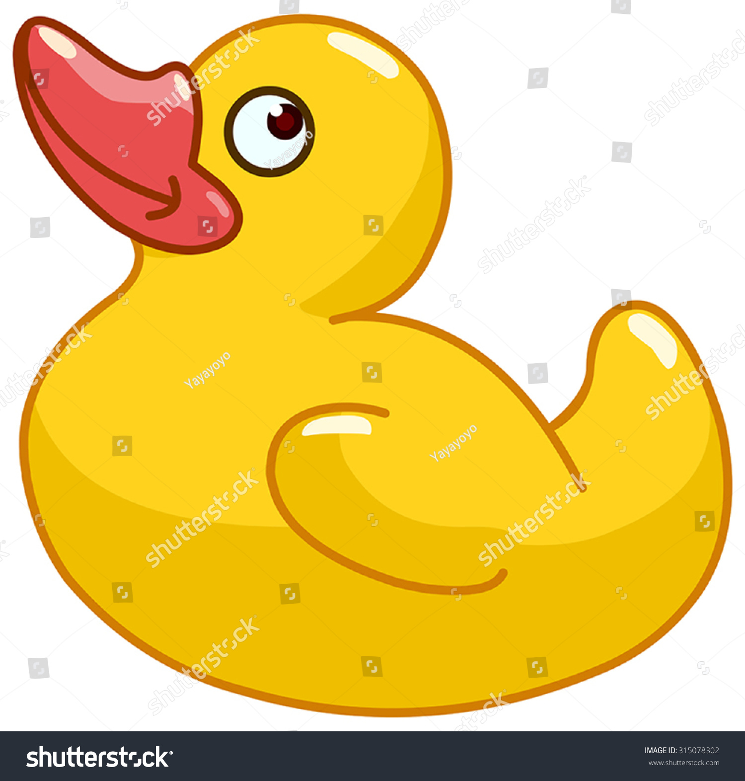 Rubber Duck Cartoon Stock Vector Illustration 315078302 : Shutterstock