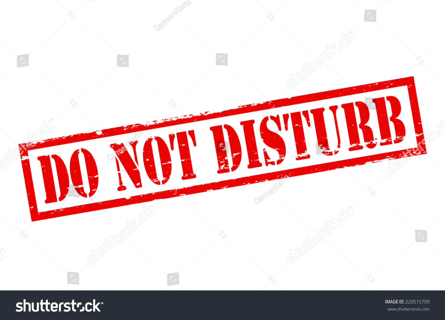 Rubber Stamp With Text Do Not Disturb Inside, Vector Illustration