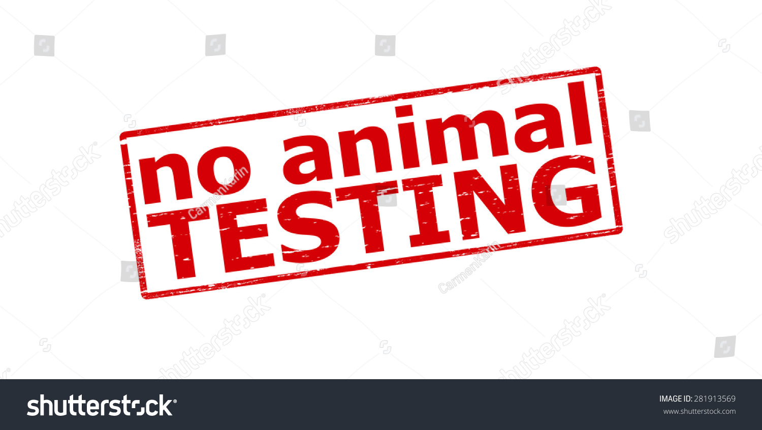 Rubber Stamp With Text No Animal Testing Inside, Vector Illustration