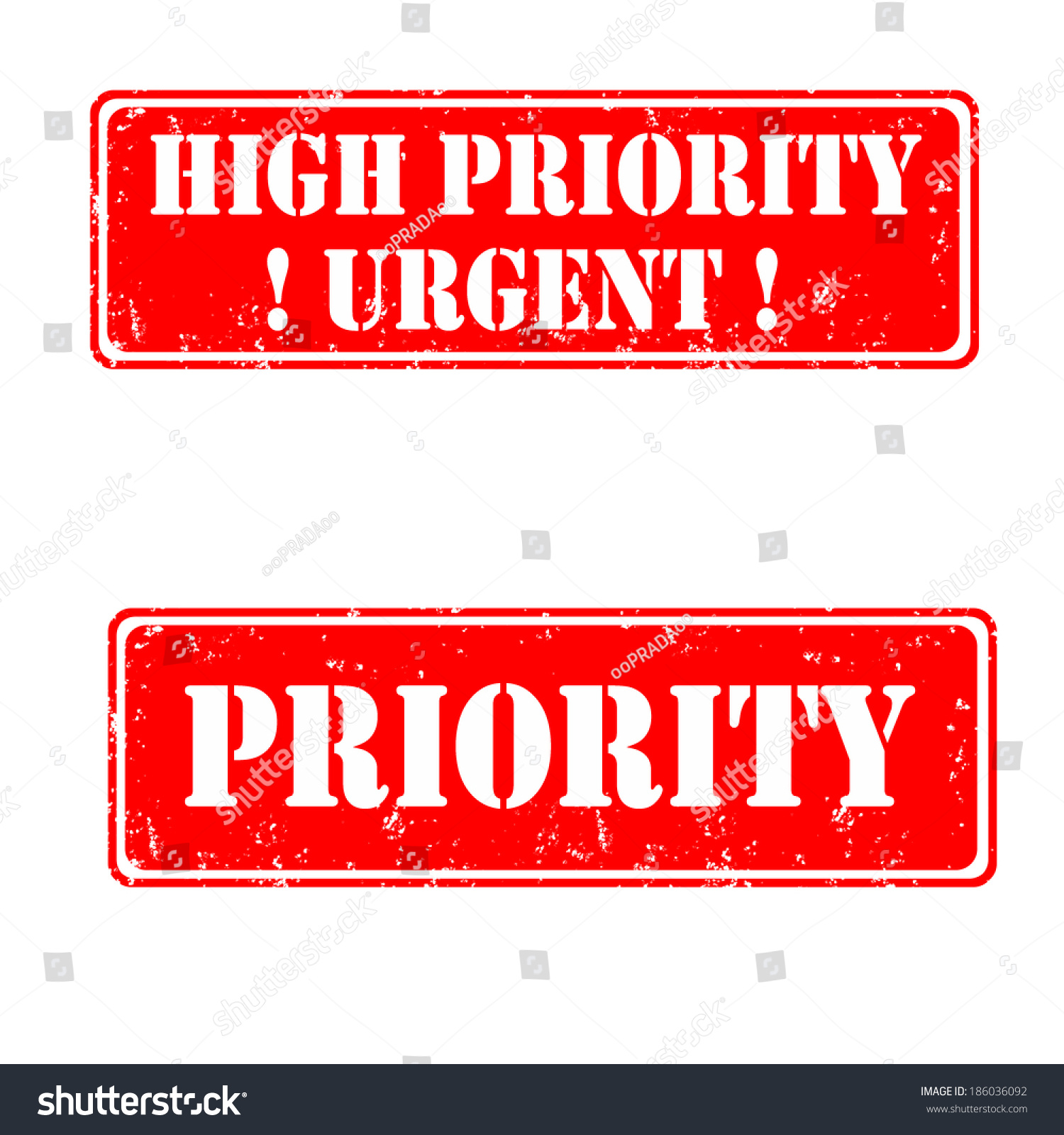 Rubber Stamps High Priority Urgentvector Illustration Stock Vector 186036092 Shutterstock 3596