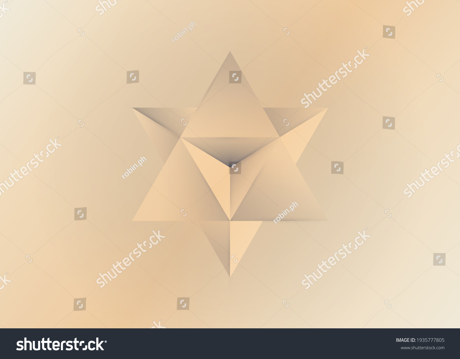 Sacred Geometry 3d Old Merkaba Solid Stock Vector Royalty Free