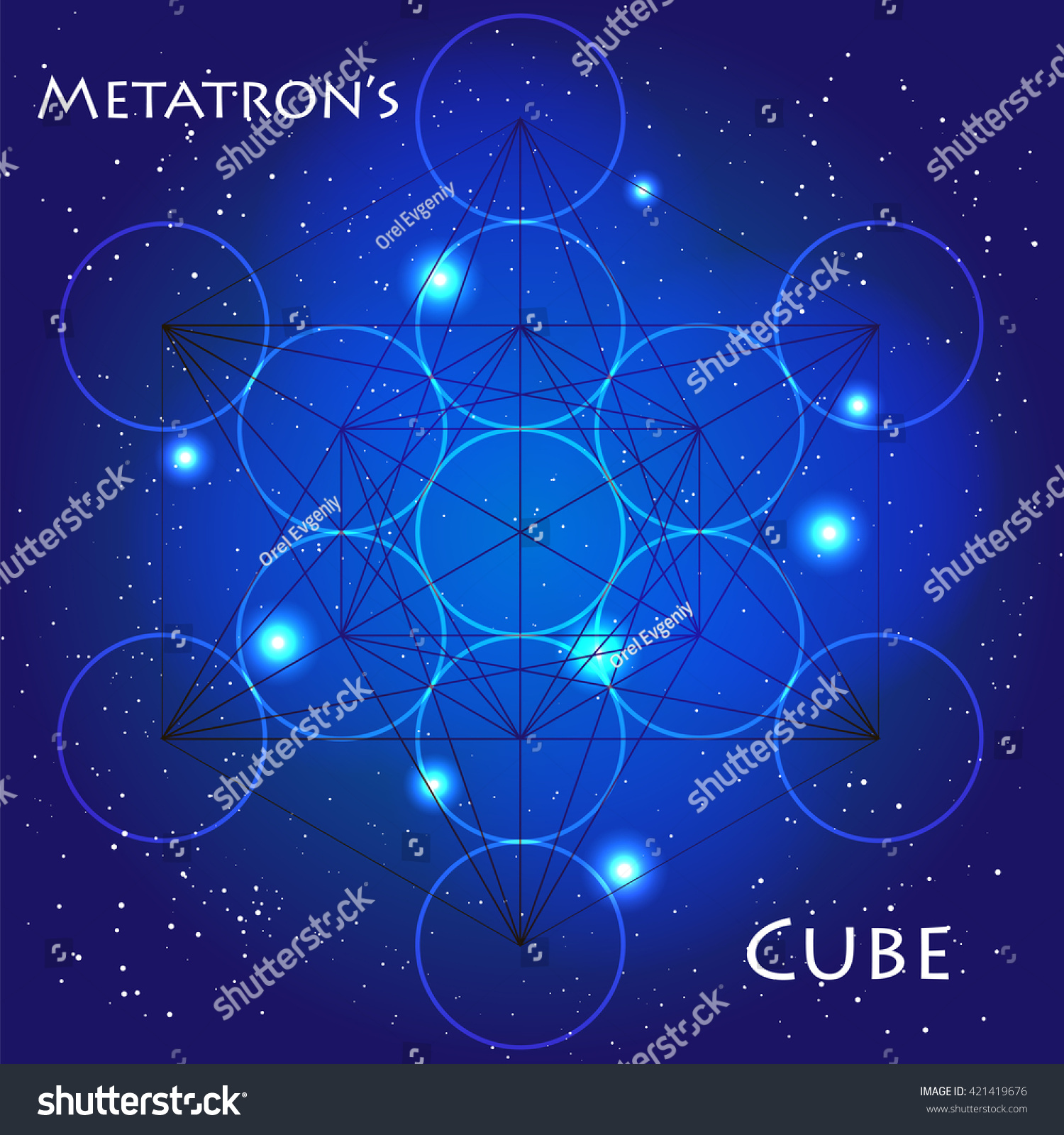 Sacred Geometry Metatrons Cube Illustration