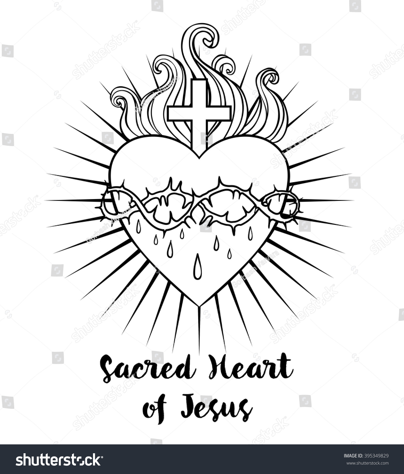sacred heart coloring pages - photo #37