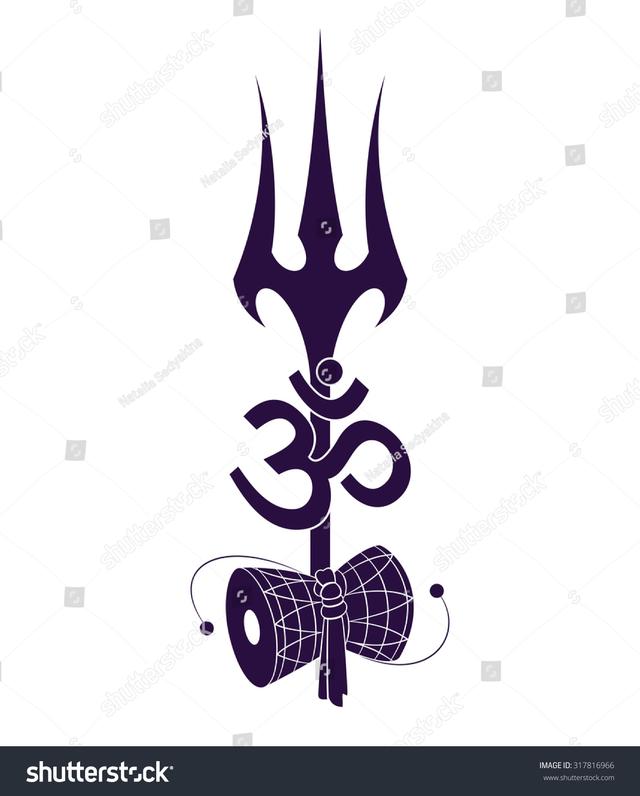 sacred symbols traditional yoga lord shiva stock vector sacred symbols traditional yoga lord shiva stock vector