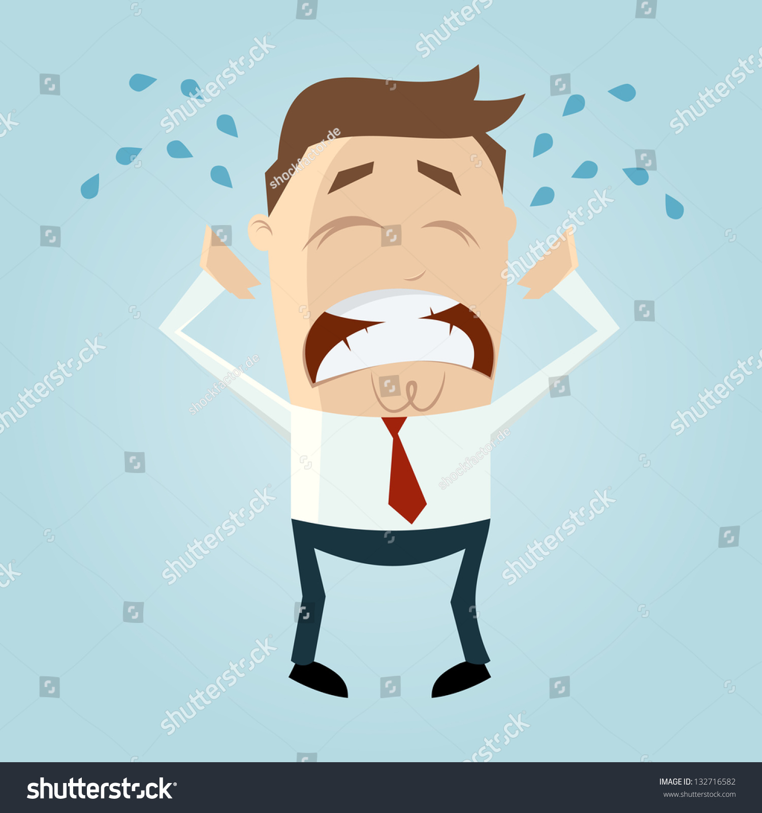 Sad Business Man Stock Vector 132716582 : Shutterstock