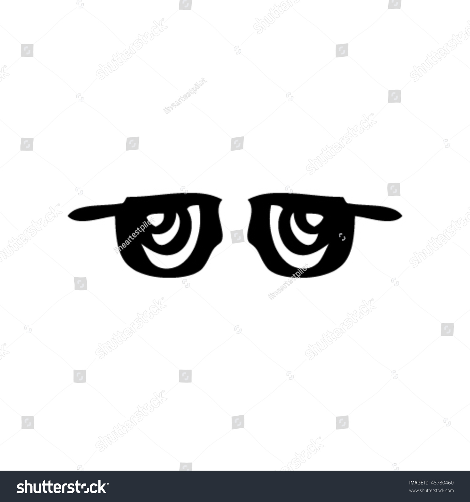 Sad Eyes Drawing Stock Vector Illustration 48780460 : Shutterstock