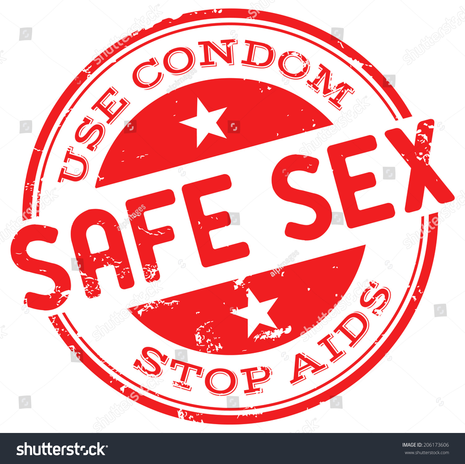 Safe Sex Stamp Stock Vector 206173606 Shutterstock 4182