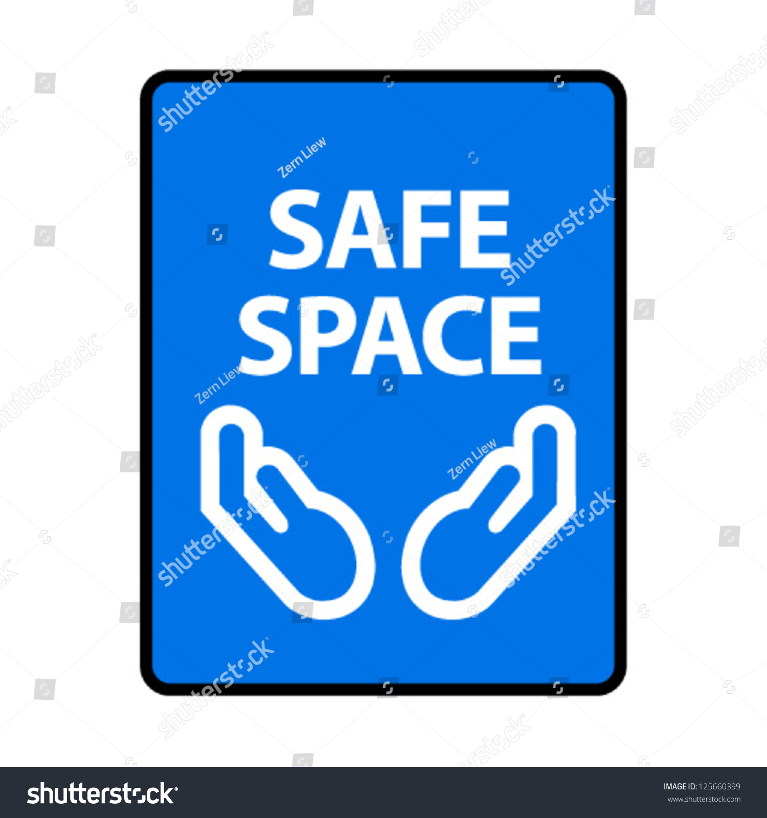 Safe Space Officebusiness Sign Formatted Fit Stock Vector 125660399