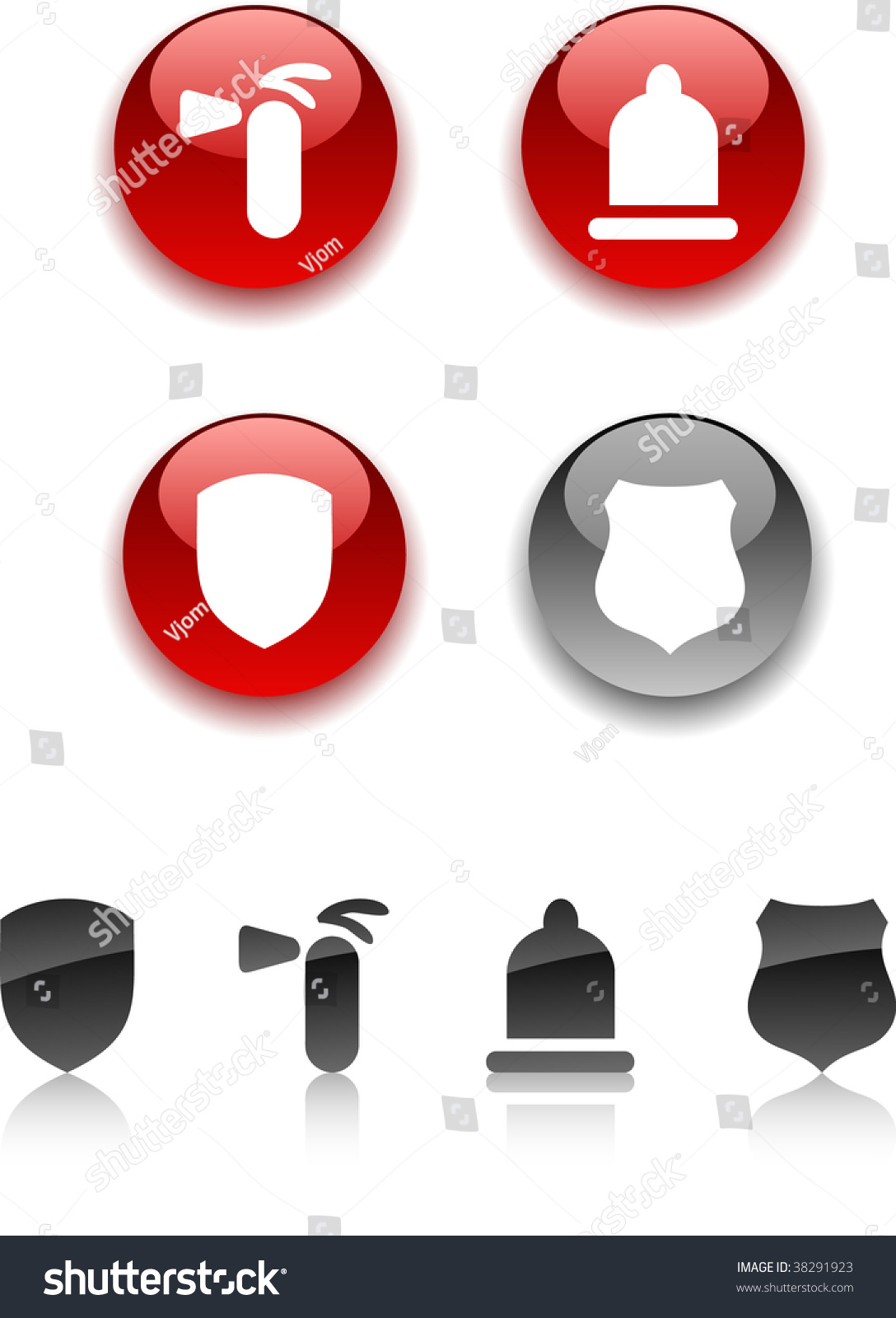 Safety Icon Set Vector Illustration Safety Icon Set Vector Illustration 38291923