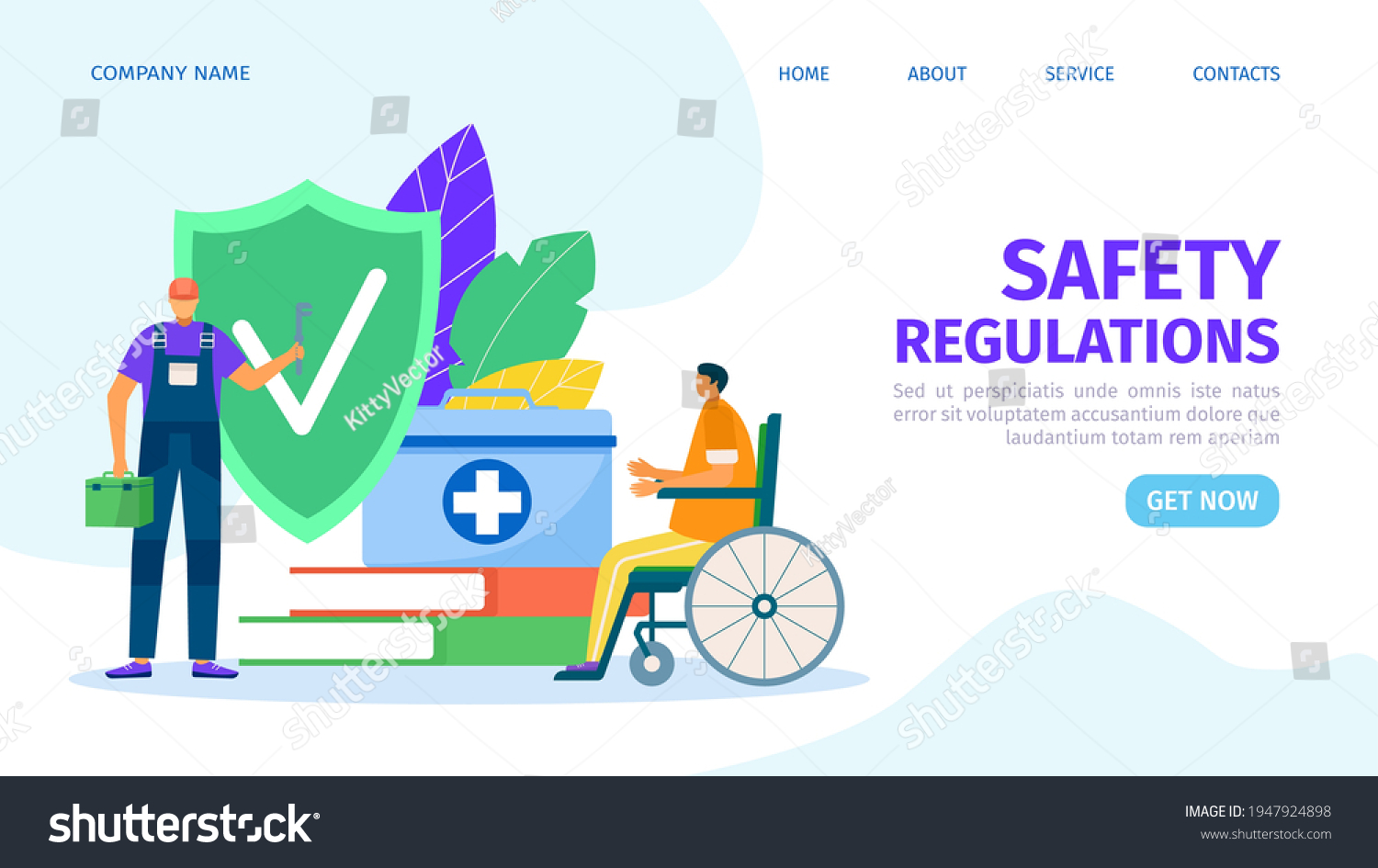 Safety Regulations Man People Health Work Stock Vector Royalty Free