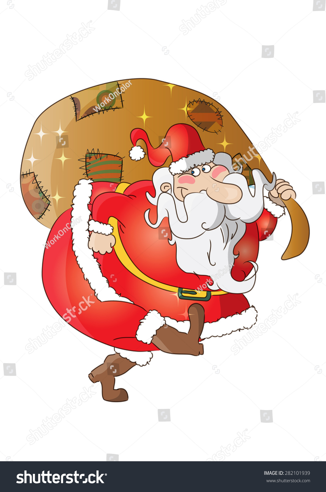 Santa Claus Cartoon Stock Vector Illustration 282101939 : Shutterstock