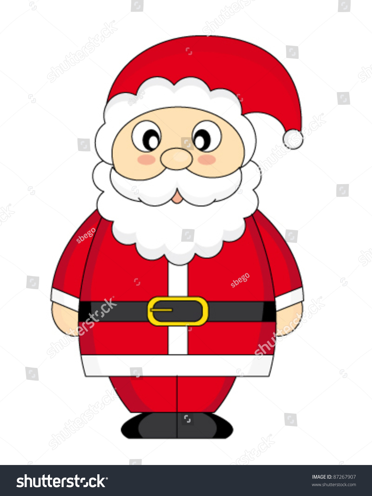 Santa Claus. Cartoon Isolated On White Background Stock Vector