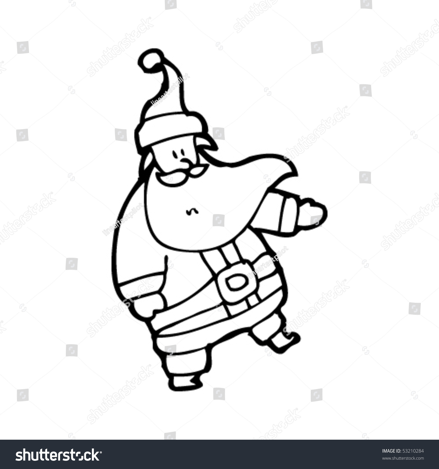 Santa Claus Drawing Stock Vector 53210284 - Shutterstock