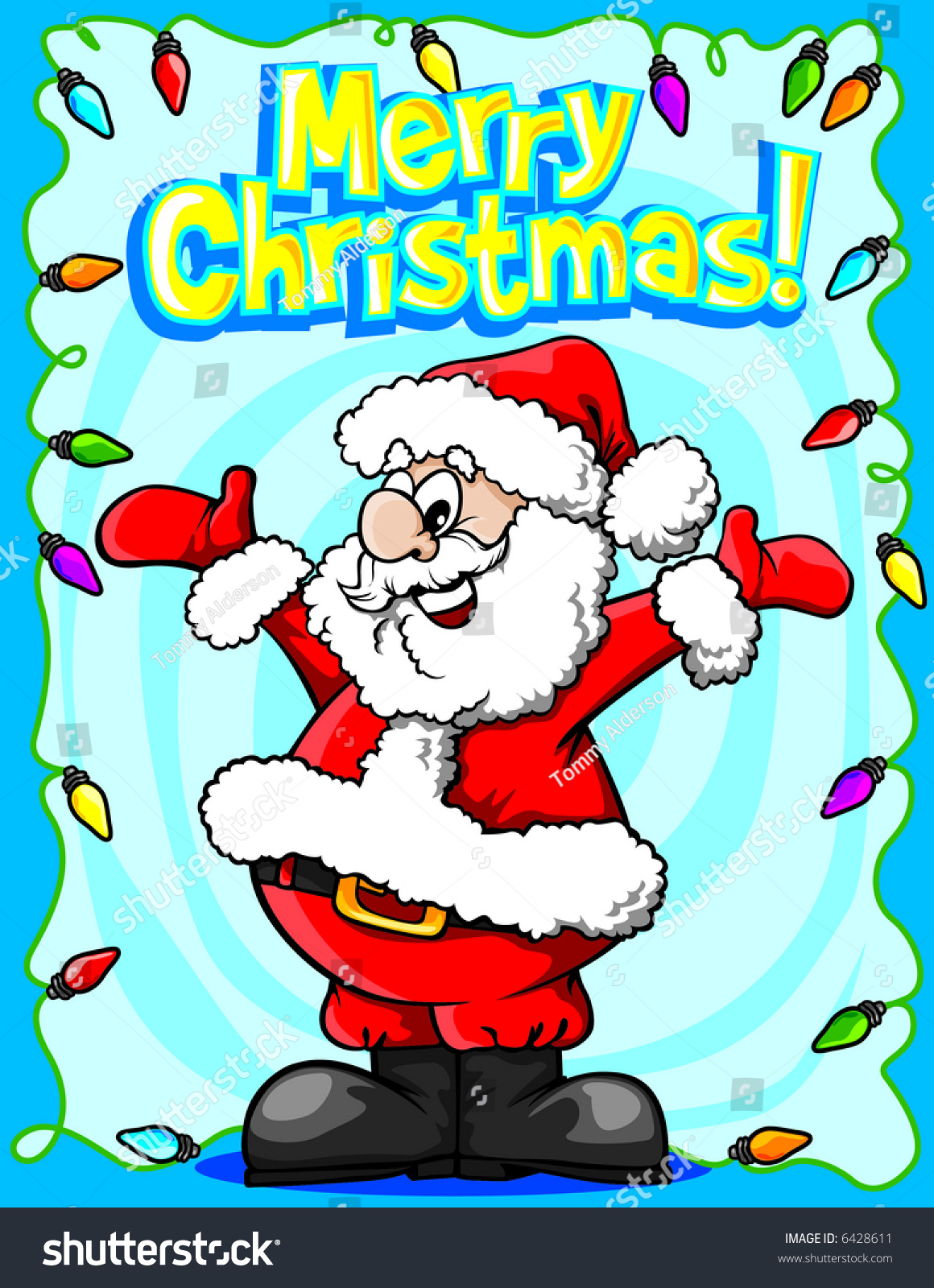 Santa Clause Merry Christmas Stock Vector 6428611 - Shutterstock